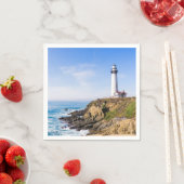 ライトハウスオンヒルブルースカイホワイトハウス海 スタンダードカクテルナプキン (インサイチュ)