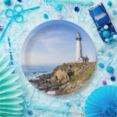 ライトハウスオンヒルブルースカイホワイトハウス海 ペーパープレート (パーティー)