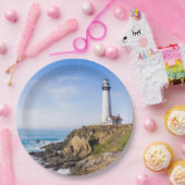 ライトハウスオンヒルブルースカイホワイトハウス海 ペーパープレート (パーティー)
