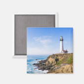 ライトハウスオンヒルブルースカイホワイトハウス海 マグネット (正面/裏面)