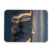 ライトハウスオンホワイトクリフスオブドーバー，イングランド マグネット (横)