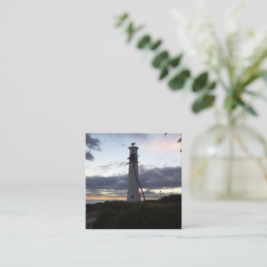 ライトハウスオンポイントソープディスペンサー及び歯ブラシ スクエア名刺 (スタンド正面)