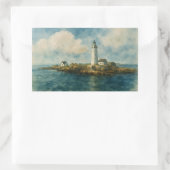 ライトハウスオンロッキーアイランド – コースタルボストン 長方形シール (バッグ)