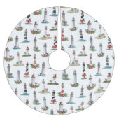 ライトハウスクリスマスコースト ブラッシュドポリエステルツリースカート (正面)