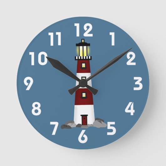 ライトハウスクロック ラウンド壁時計 (正面)