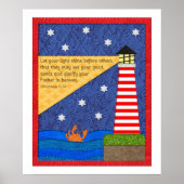 ライトハウスコラージュとカニ感動的 ポスター (正面)