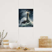 ライトハウスコースタルアートプリントポスター ポスター (キッチン)