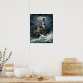 ライトハウスコースタルアートプリントポスター ポスター (キッチン)