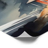 ライトハウスコースタルアートプリントポスター ポスター (角)