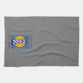 ライトハウスサインとビーチ&ボートステートメント キッチンタオル (横)