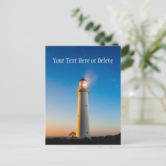 ライトハウスサンセットアンダースタリーブルートワイライトスカイ ポストカード (スタンド正面)
