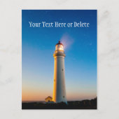 ライトハウスサンセットアンダースタリーブルートワイライトスカイ ポストカード (正面)