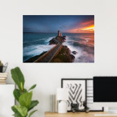 ライトハウスサンセットプラウザネ |ブリタニー・フィニセール ポスター (ホームオフィス)