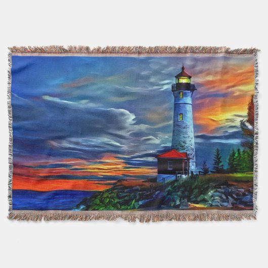 ライトハウスサンセット スローブランケット (正面)