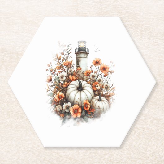 ライトハウスシャツカントリーパンプキン ペーパーコースター (正面)