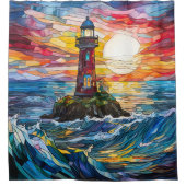 ライトハウスシャワーカーテン シャワーカーテン (正面)