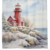 ライトハウスシャワーカーテン シャワーカーテン (正面)