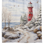 ライトハウスシャワーカーテン シャワーカーテン (正面)