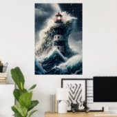 ライトハウスシリーズ – ライトハウスの壁の装飾 ポスター (ホームオフィス)