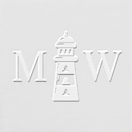 ライトハウスシルエット2イニシャル結婚ズモノグラム1