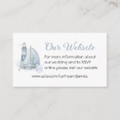 ライトハウスシルボートブルー航海のズ結婚ウェブサイト エンクロージャーカード (正面)