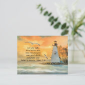 ライトハウスシーグルスクリスチャン聖書聖句はがき ポストカード (スタンド正面)