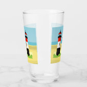 ライトハウスシーンデザインガラスタンブラー タンブラーグラス (左)