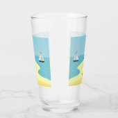 ライトハウスシーンデザインガラスタンブラー タンブラーグラス (右)