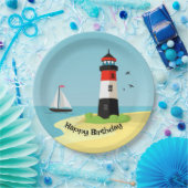 ライトハウスシーンデザイン紙プレート ペーパープレート (パーティー)