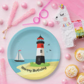 ライトハウスシーンデザイン紙プレート ペーパープレート (パーティー)