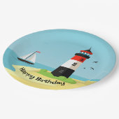 ライトハウスシーンデザイン紙プレート ペーパープレート (アングル)