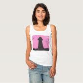 ライトハウスシーン付きタンクトップ Tシャツ (正面フル)