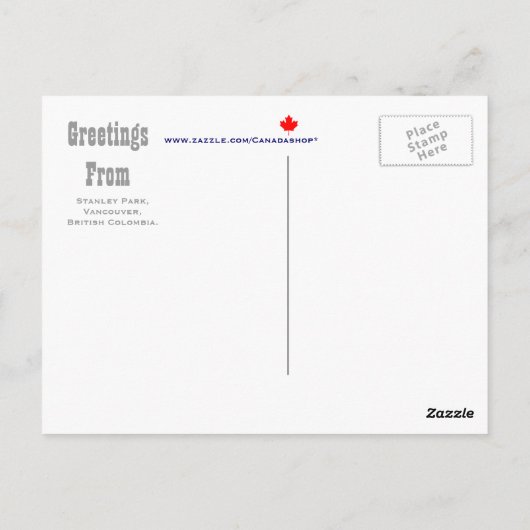 ライトハウススタンレーパークバンクーバーカナダ ポストカード (裏面)