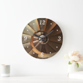 ライトハウススパイラル階段アート ラージ壁時計 (ホーム)