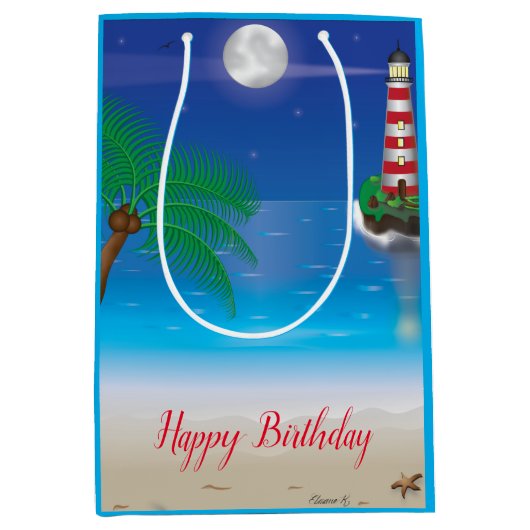 ライトハウステーマ抱き枕 ミディアムペーパーバッグ (正面)