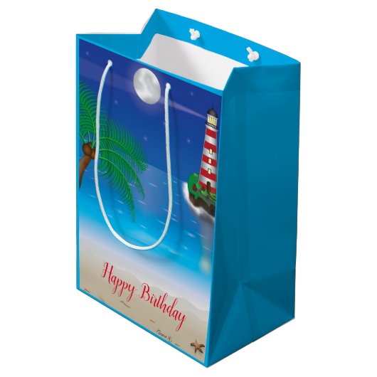 ライトハウステーマ抱き枕 ミディアムペーパーバッグ (裏面アングル)