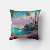 ライトハウストロピカルアイランドパームツリーズボート クッション (裏面)