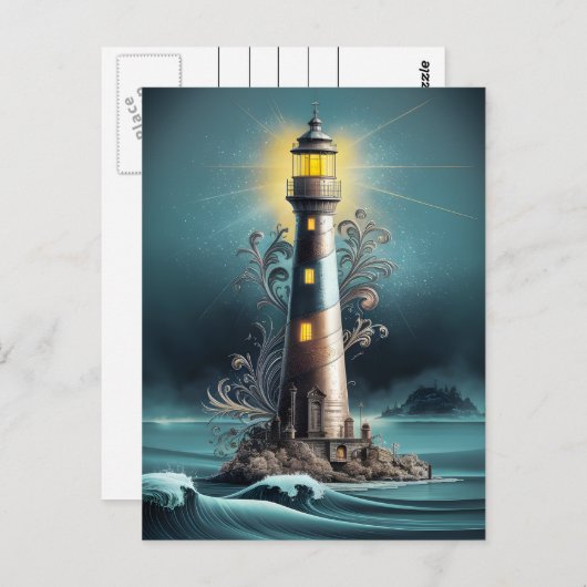ライトハウスナイトタイムグロー ポストカード (正面/裏面)