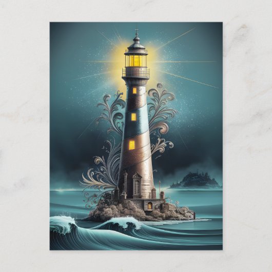 ライトハウスナイトタイムグロー ポストカード (正面)