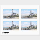 ライトハウスニューロンドンCT 長方形シール (シート)