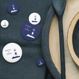 ライトハウスネイビーブルー結婚ズ コンフェッティ