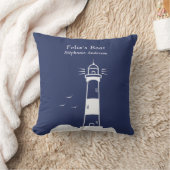 ライトハウスネイビーブルー クッション (ブランケット)
