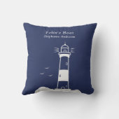 ライトハウスネイビーブルー クッション (裏面)