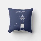 ライトハウスネイビーブルー クッション (正面)