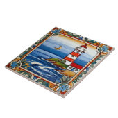 ライトハウスバイザシー海カラフルビーチハウス タイル (側面)