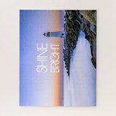 ライトハウスパステルサンセットロッキービーチ ジグソーパズル (縦)