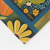 ライトハウスパッチワークキルテッドパターン フリースブランケット (角)