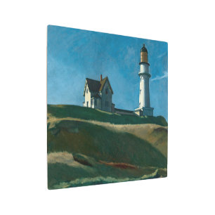ライトハウスヒル エドワード・ホッパー メタルプリント