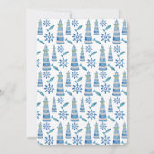 ライトハウスビーチウォーターカラーハ色彩の鮮やかンド 招待状 (裏面)