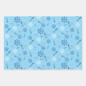 ライトハウスビーチウォーターカラー絵を描ハンドアウトP ラッピングペーパーシート (正面3)